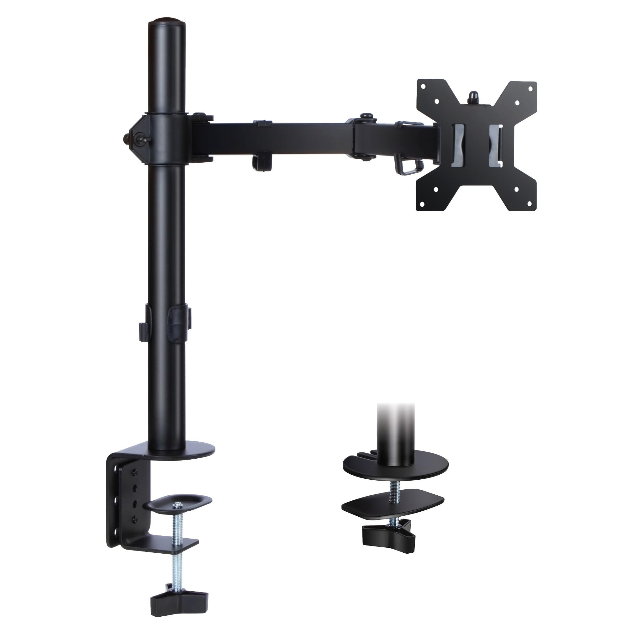 Futura Single Monitor Arm Desk Mount, Adjustable Stand for 13-32 Inch Screens, Fits VESA 75x75 & 100x100mm, Holds Up to 8kg, Full Motion Tilt Swivel Rotation & Ergonomic Desk Clamp Monitor Mount-image-47