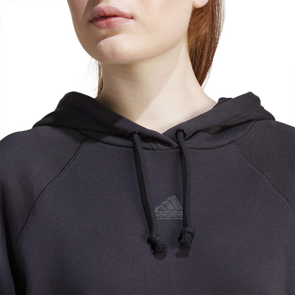 Adidas Signature Graphic Embroidery French Terry Loose Hoodie Felpa con Cappuccio Donna (Pacco da 1)