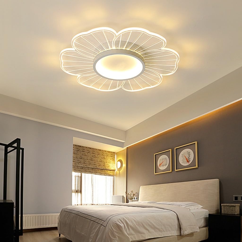 Regulowane Oświetlenie Sufitowe LED 52CM 2240LM Flower Design Nowoczesny Salon, Pokój Dziecięcy, Oświetlenie Sufitowe, Zmiana Koloru, Energooszczędne Oświetlenie Sufitowe Lampa Sufitowa 40W (Size : 6