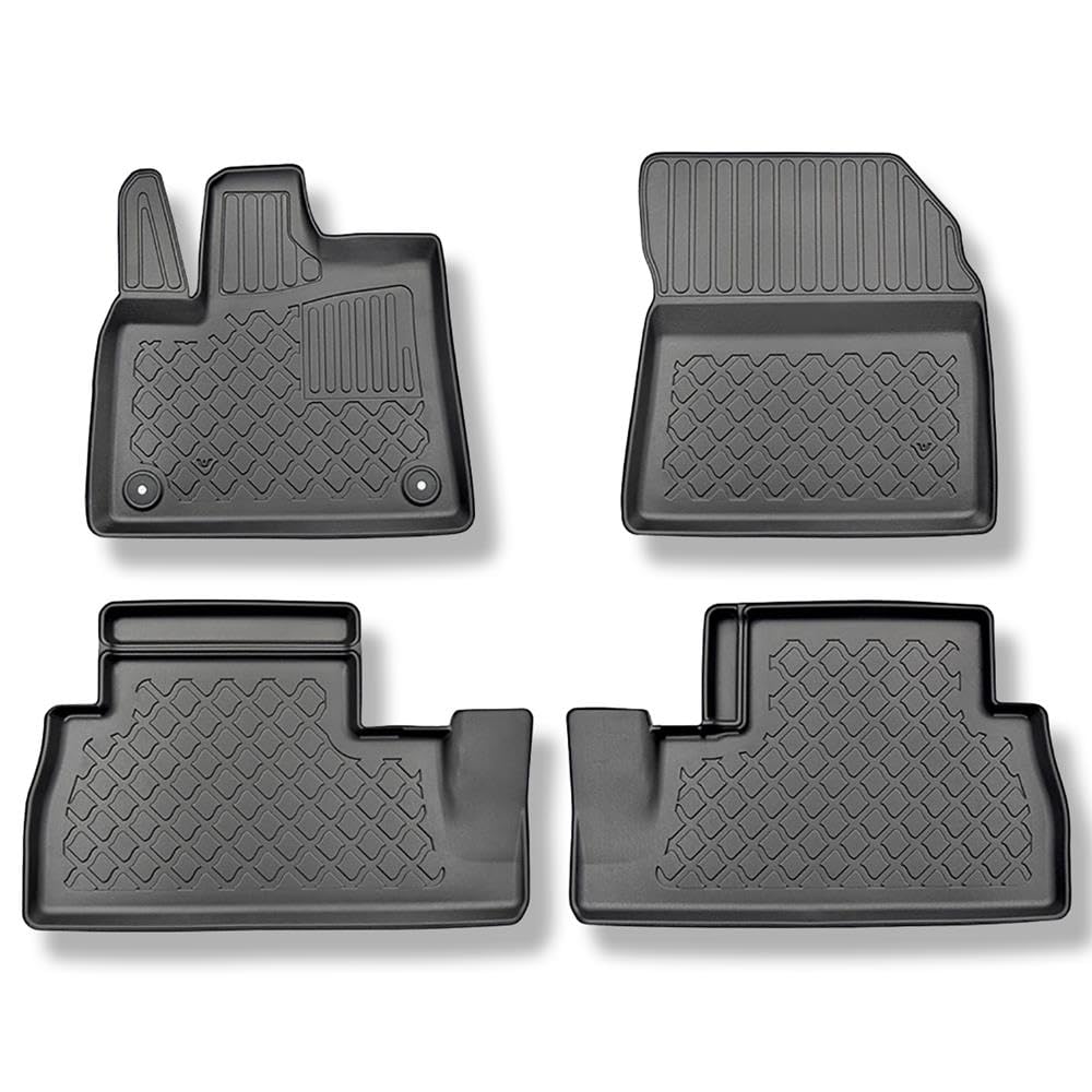 Mossa Alfombrillas aptas para Opel Combo E Life Furgoneta 2018-. 4 uds. G | 5/7 plazas; sin 3.ª fila; versión corta/larga; 1.ª fila ajustable/fija; también eléctrica