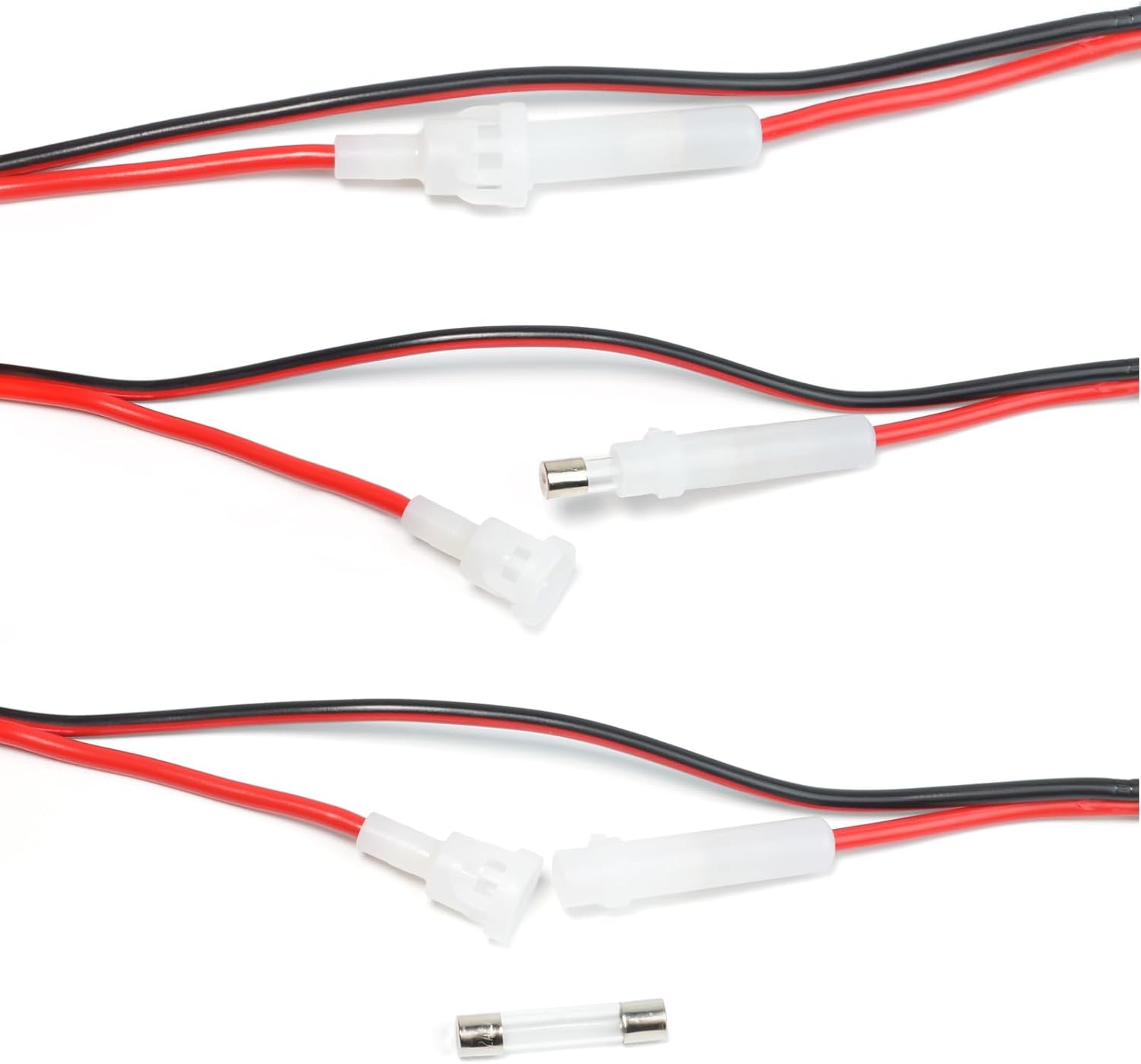 2-Wire 3 Pin CB Radio Power Cord with Stripped ends, 4.8 ft Fused Power Cable Replacement For Cobra Galaxy Midland Uniden Stryker Connex CB Ham Radio