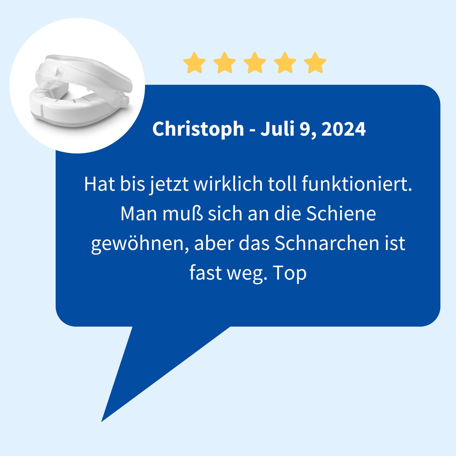 High-End Schnarchschiene SomnoFit-S – Protrusionsschiene gegen Schnarchen und Schlafapnoe – Spitzenqualität aus der Schweiz – Tschüss Sofa: Gemeinsam schlafen, energiegeladen in Alltag starten
