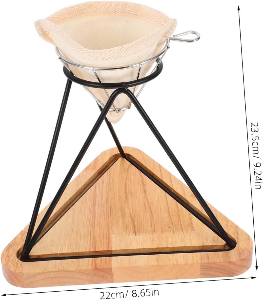 LIFKOME Stainless Drip Filter Holder Reusable Funnel and Rack for Manual Pour-Brewing