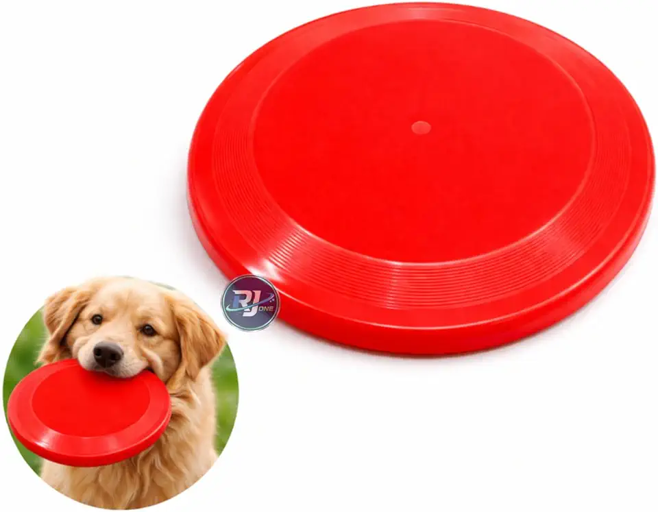 Frisbee para Cachorro Ultra Resistente – Brinquedo Interativo para Cães, Disco de Arremesso Durável para Treino, Diversão e Exercício. (VERMELHO)