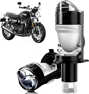 Auto Pearl H4 LED Projector Lens Motorcycle Headlight Bulbs 12V 8000LM Bulb H4 CSP Chip High/Low Beam, 45W-55W Canbus Turbo, 6000K White Light compatible with Speed_TwinBS6 (Pack of 1)