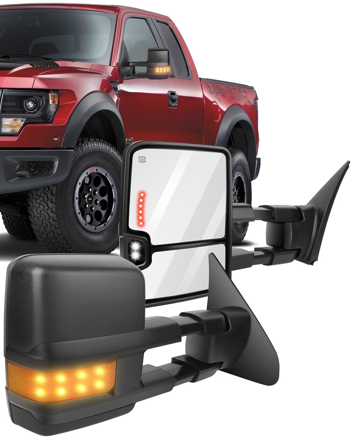 Trail Ridge Towing Mirror Turn Signal Light Pair - Amber Clearance Marker For 2007-2017 Toyota Tundra - View #7