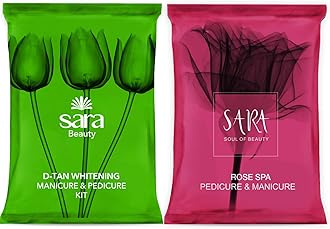 SARA SOUL OF BEAUTY D-Tan & Rose Pedicure Manicure Kit for All Skin Type, Infused with Botanical Extracts for S t, Healthy, & Tan-free Skin 50 gm | Pack 2