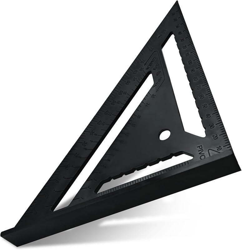 7 Inch Plastic Carpenter Square, Measuring Tool | Square Layout Tool for Carpentry and Engineering, made of High Impact Polystyrene