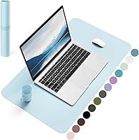 Vista 68 de YSAGi Alfombrilla de Escritorio de Cuero Antideslizante, Alfombrilla de Teclado para Escritorio de Computadora Portátil Impermeable, Protector