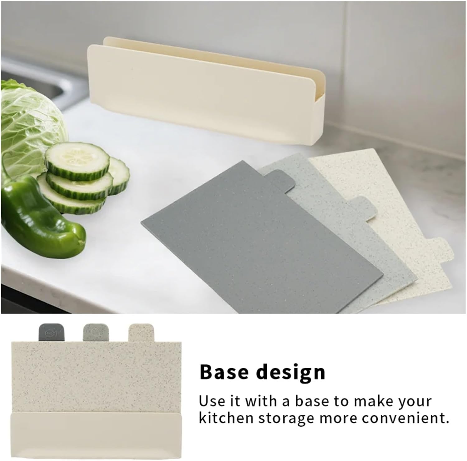 3-piece Cutting Board Set, Plastic Boards, Double-sided Use, Suitable For Meat, Fish, And Vegetables