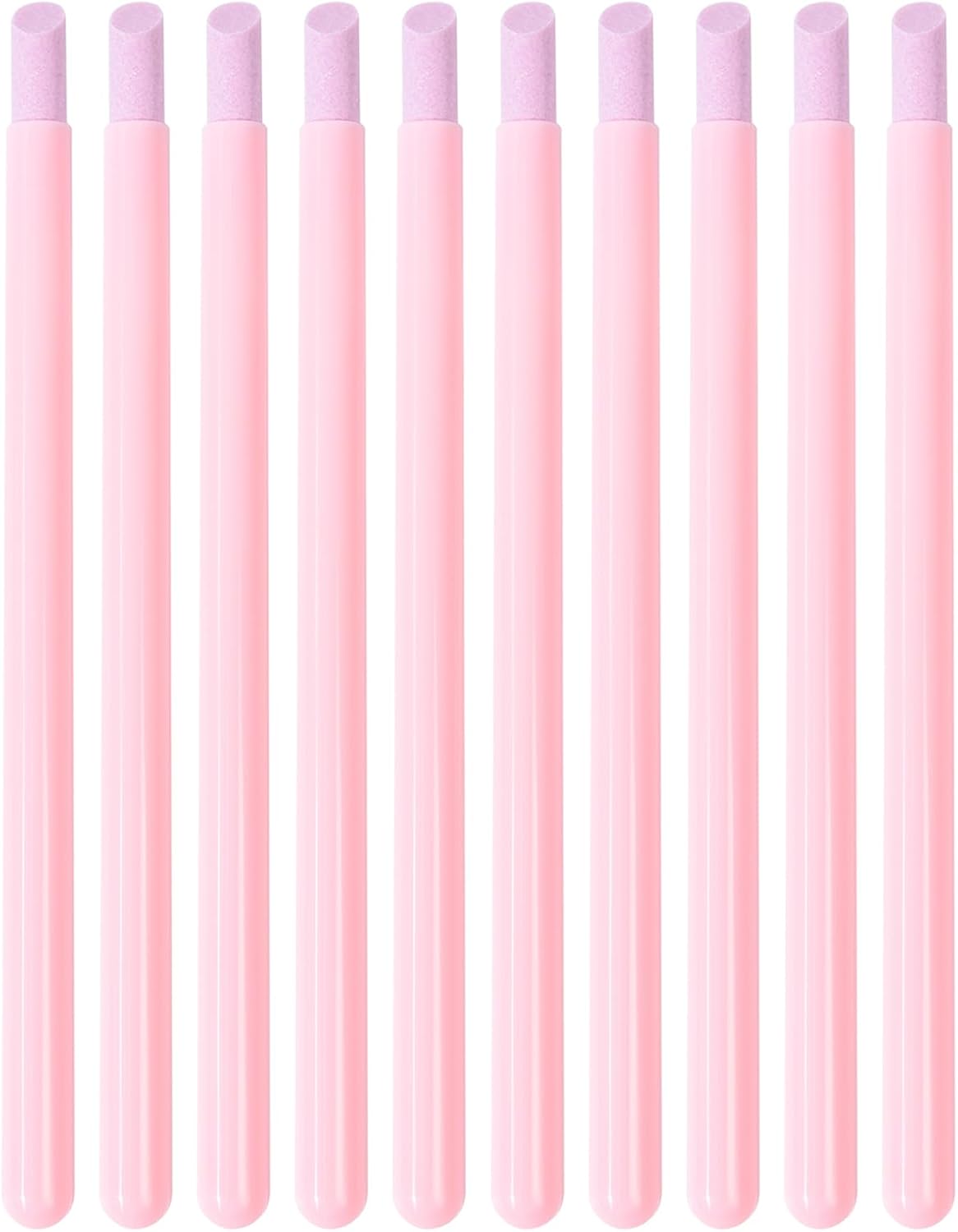 KADS 10Pcs Pumice Stone Nail File Cuticle Stone Pusher Nail Sanding Sticks Nail Art Pen Cuticle Remover Trimmer (White 10Pcs)