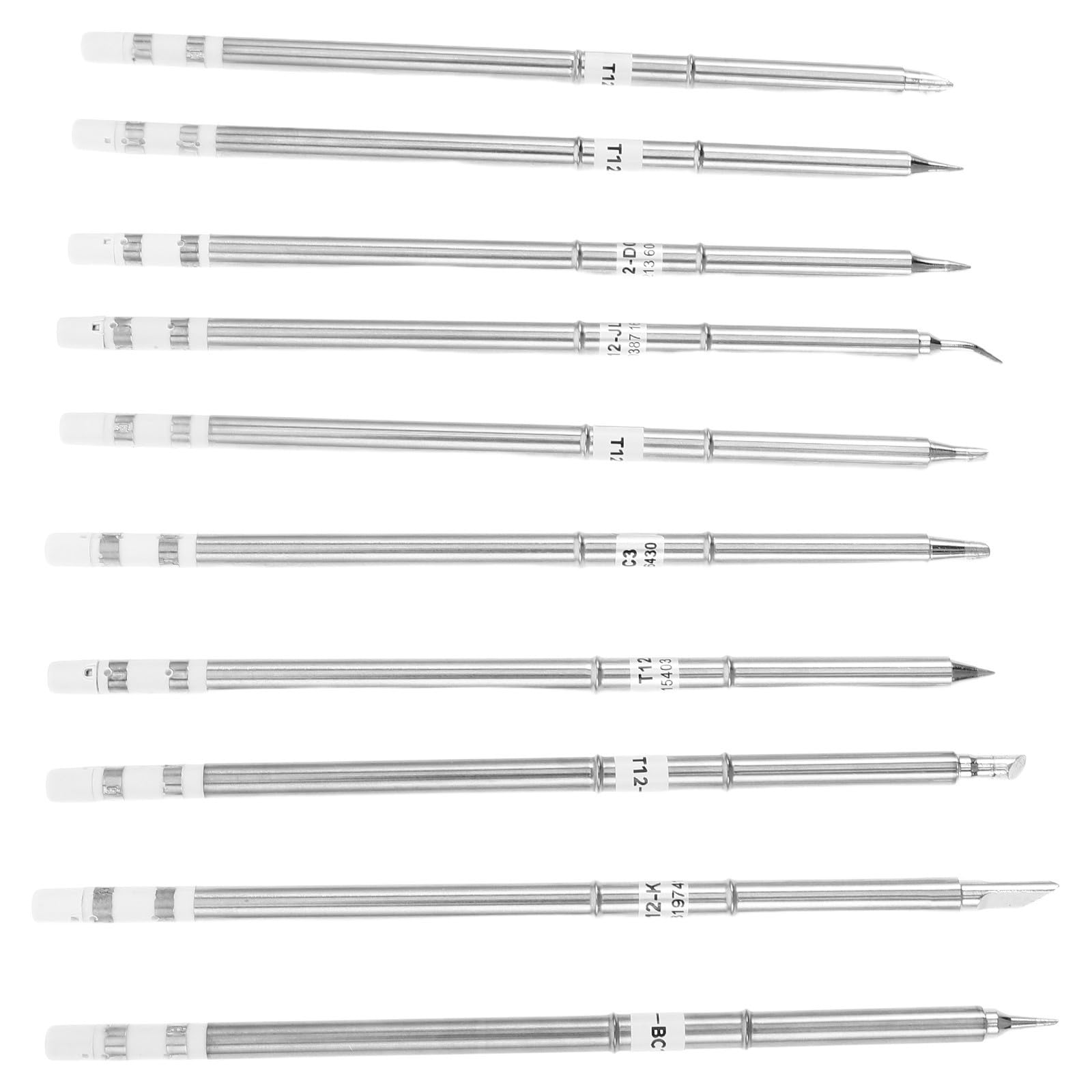 Ciieeo 10 Pezzi Kit Punte di Ricambio per Saldatore in Metallo ad Alte Prestazioni Punte Coniche e Punta Fine Compatibili con Stazione di Saldatura -951 - per Elettronica e Pcb