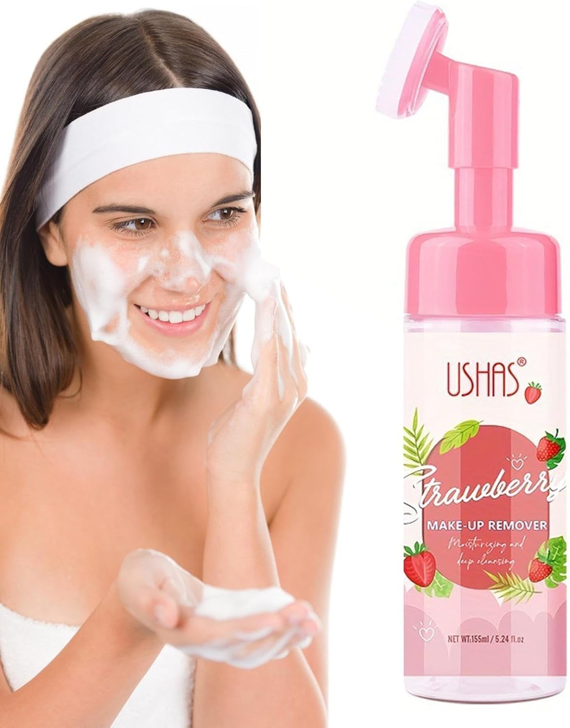 Bubble Foam Cleanser Bubble Skincare Face Wash With Brush Head,5.24fl