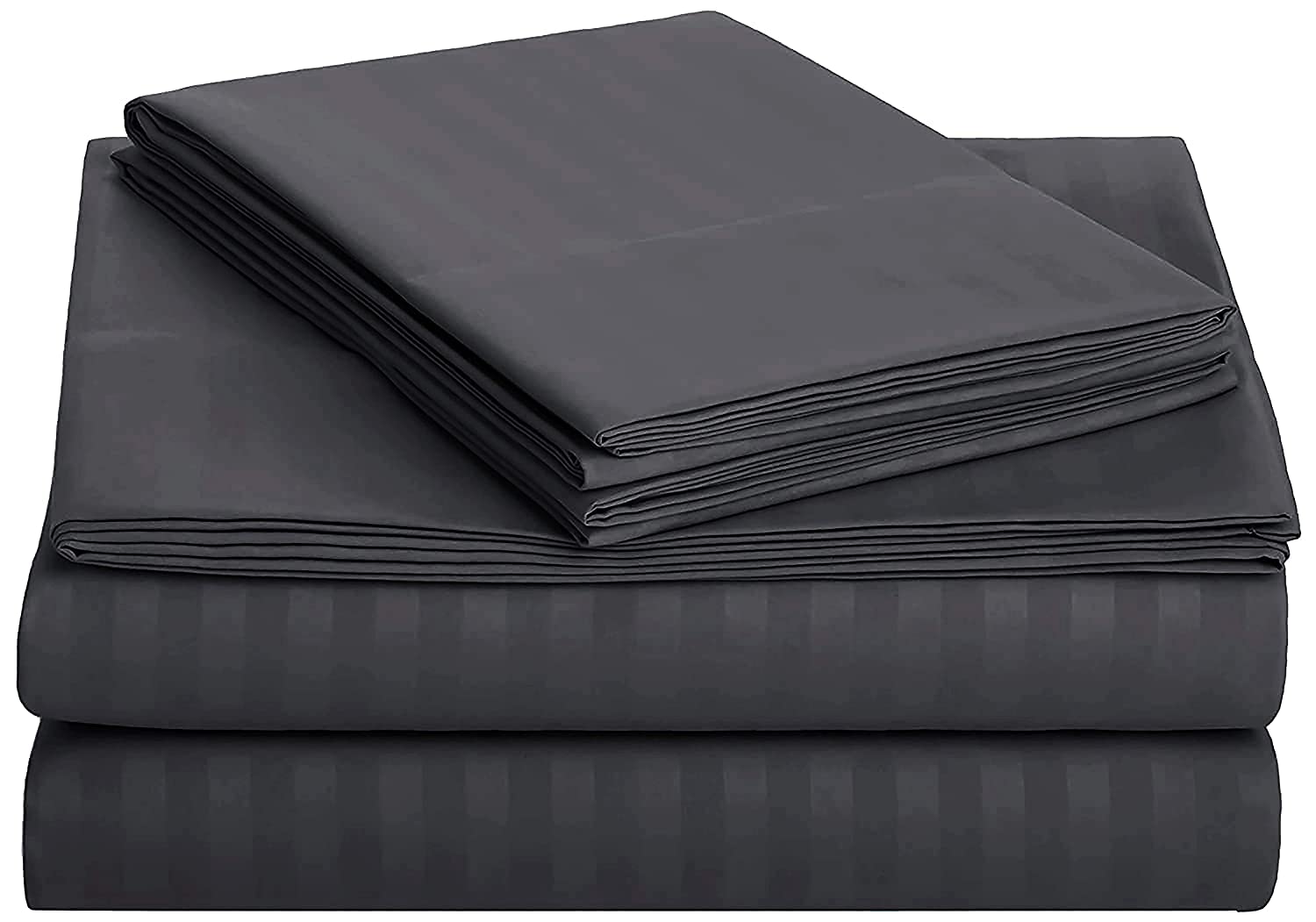Shri Anand Creations Microfibre Stripe Plain Supersoft Striped Double Bedsheet With 2 Pillow Cover (Gray),250 TC (B0BF2L6Z9J) Amazon Price History, Amazon Price Tracker