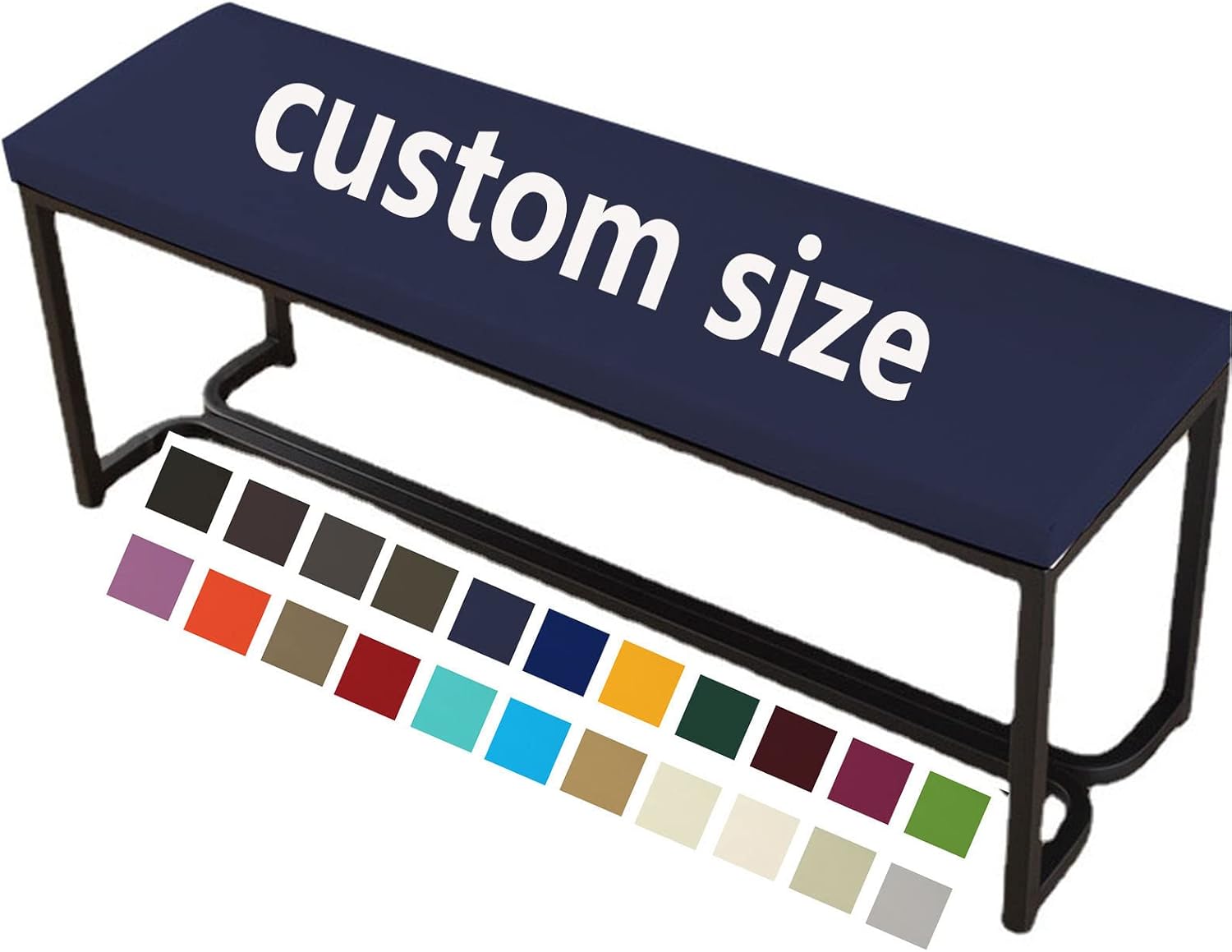 Custom Bench Cushion Size,Garden Patio Bench Waterproof Pad,Indoor