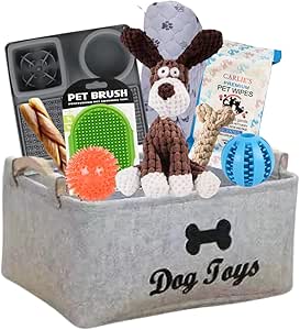 Pet Supplies : New Puppy & Dog Toy Gift Basket with Pee Pads for Dogs ...