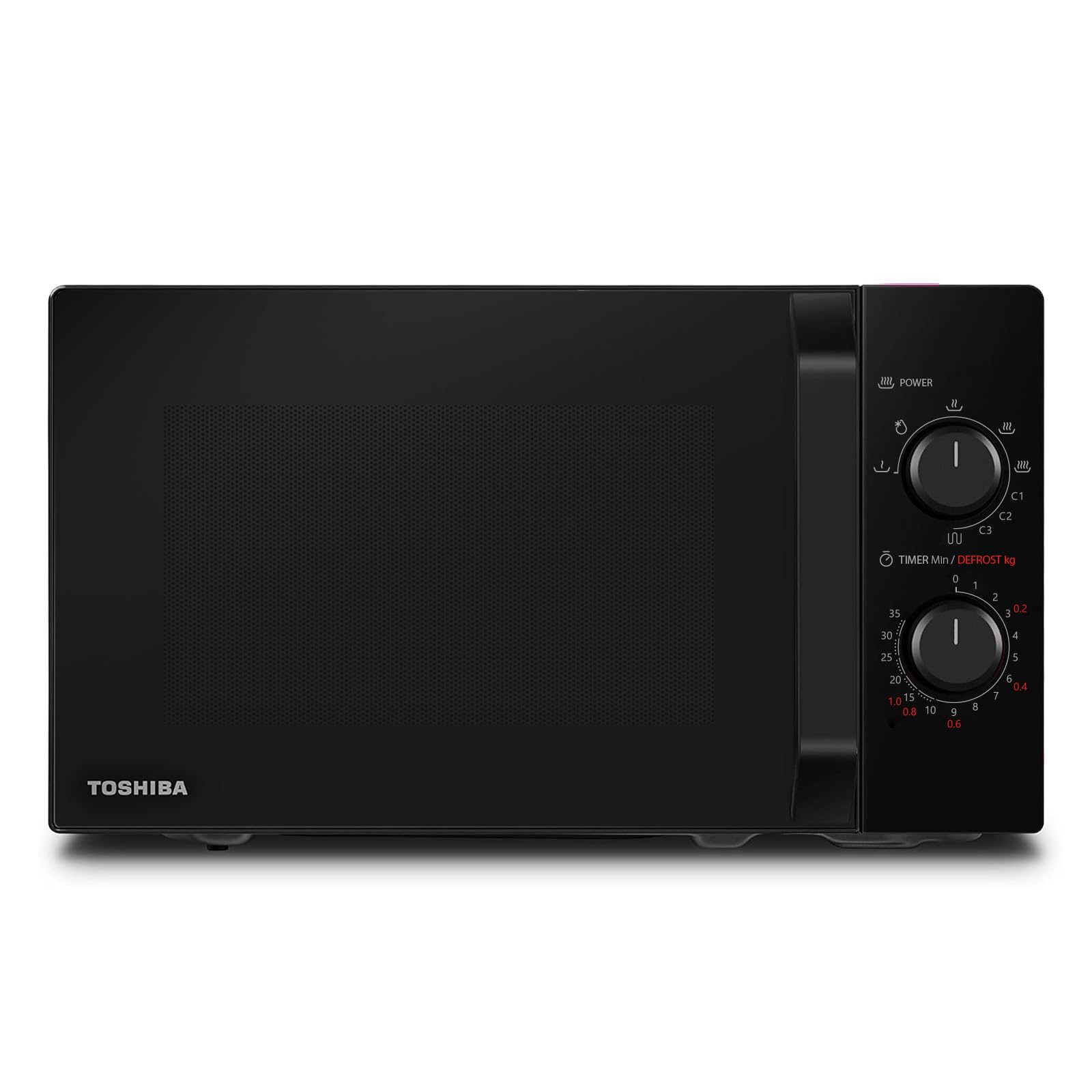 Toshiba MW2-MG20P(BK) 3-in-1 Forno Microonde Grill Combinato, 20 L, 5 Livelli di Potenza Regolabili, Timer, 800 W, Grill 1000 W, Nero