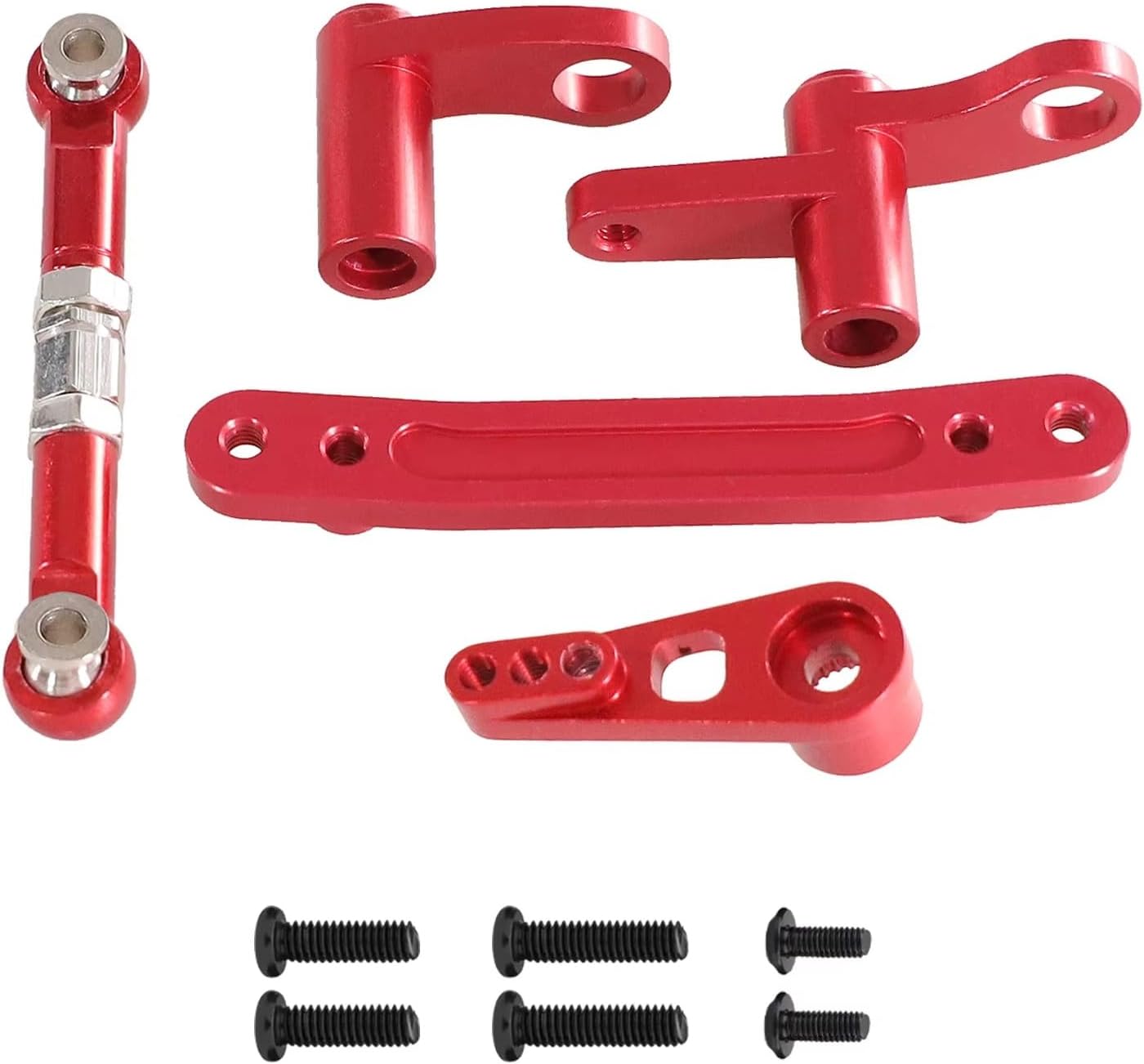 Compatible With SCY For JJRC C8805 1/16 Remote Control Car Upgraded Modification Accessories Parts Steering Rod RC Repair Parts(Red)