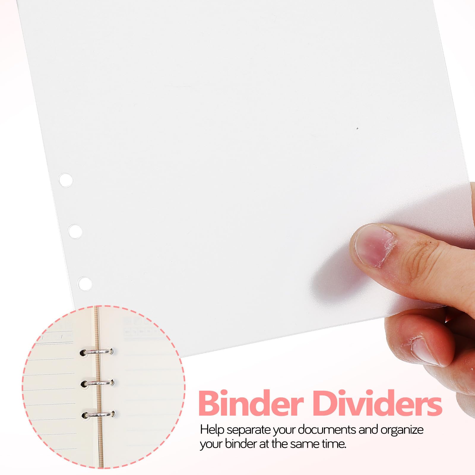 Mipcase Divisori Per Indice in Pvc Trasparente Linguette Staccabili Per Quaderni e Planner Uso Ufficio e Scuola