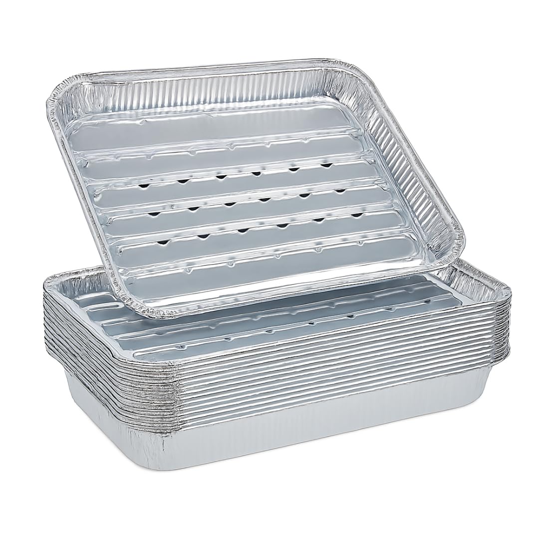 Barquettes aluminium 34x22 cm Lot de 100 - Grillschalen jetables pour barbecue four grill