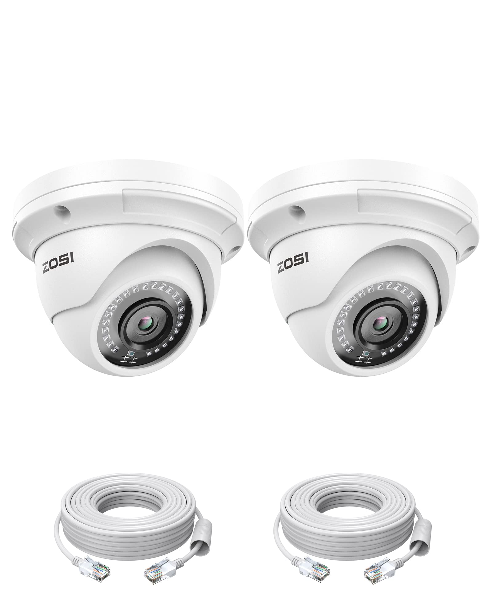 Dahua Starlight 5MP IP PoE Turret bewakingscamera set met 4 Dahua Starlight 5MP IP PoE Turret bewakingscamera set met 4