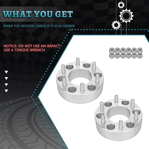 Miniatura 9 de IRONTEK Espaciadores de rueda de 0.236 x 5.315 in de 2 pulgadas (orificio de cubo de 3.429 in, pernos de 14 x 2) espaciadores de cubo de 0.236 x