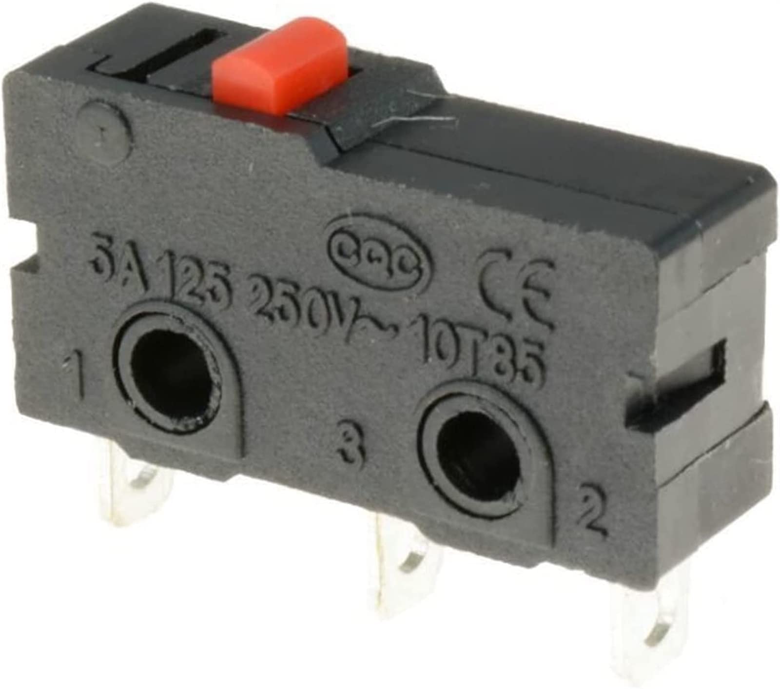 Micro-interrupteur à bouton-poussoir 5A avec contacts haute précision (Pack de 5)