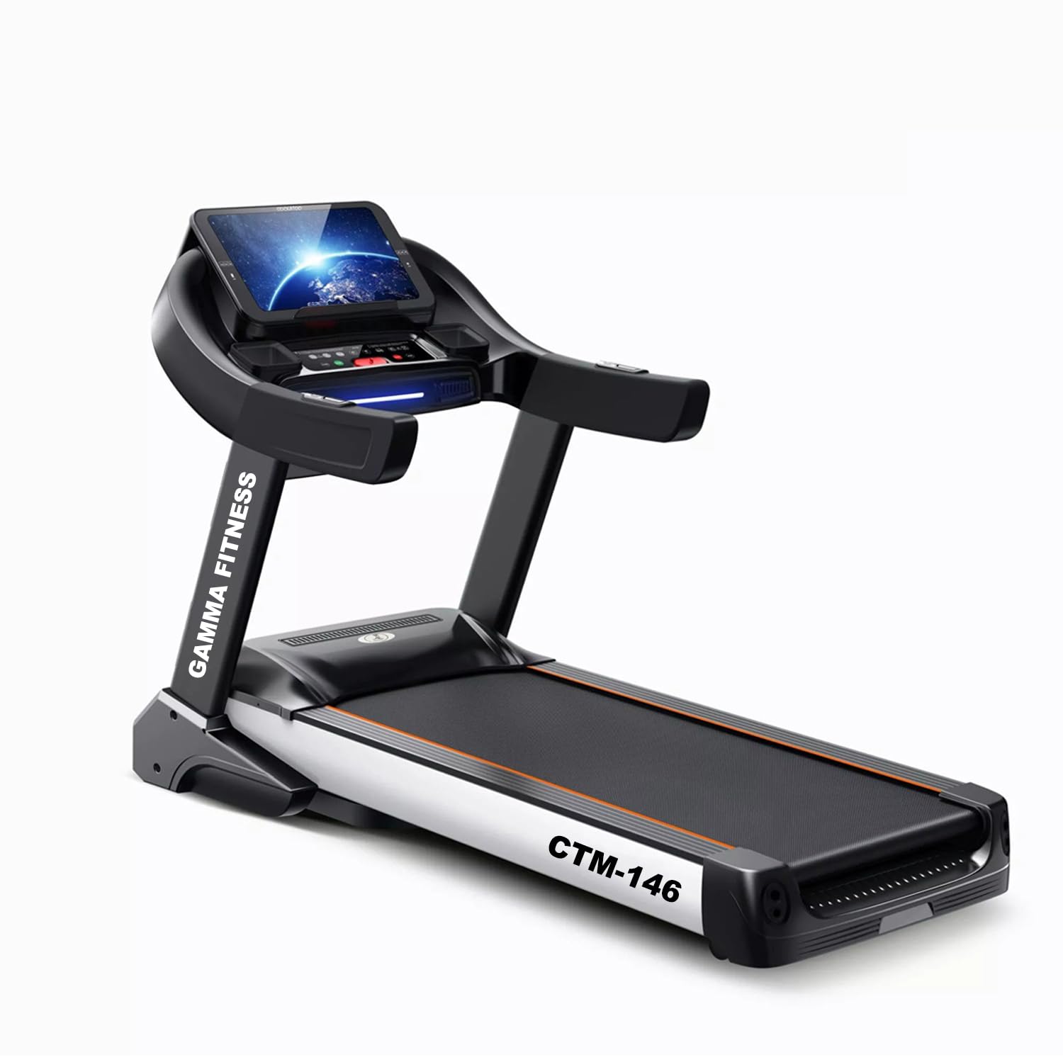 Gamma Fitness Commercial Motorised Treadmill CTM-146 Multipurpose Folding Treadmill, Power Fitness Running Machine with TFT Touch Display and Mobile Phone Holder Perfect for Home/Office/Club Use-image-25