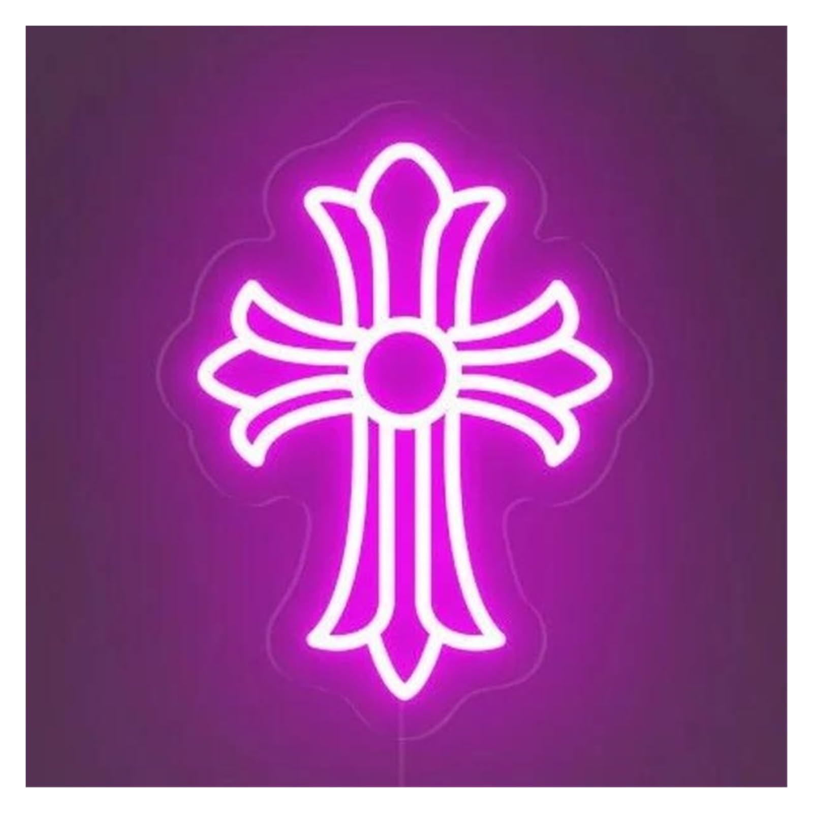 Lemst A Signs Lamp Cross Neon Sign Light Dimmable Usb Powered For Bedroom Shop Club Party Home Wall Decoration 38Cmx33cm(A)