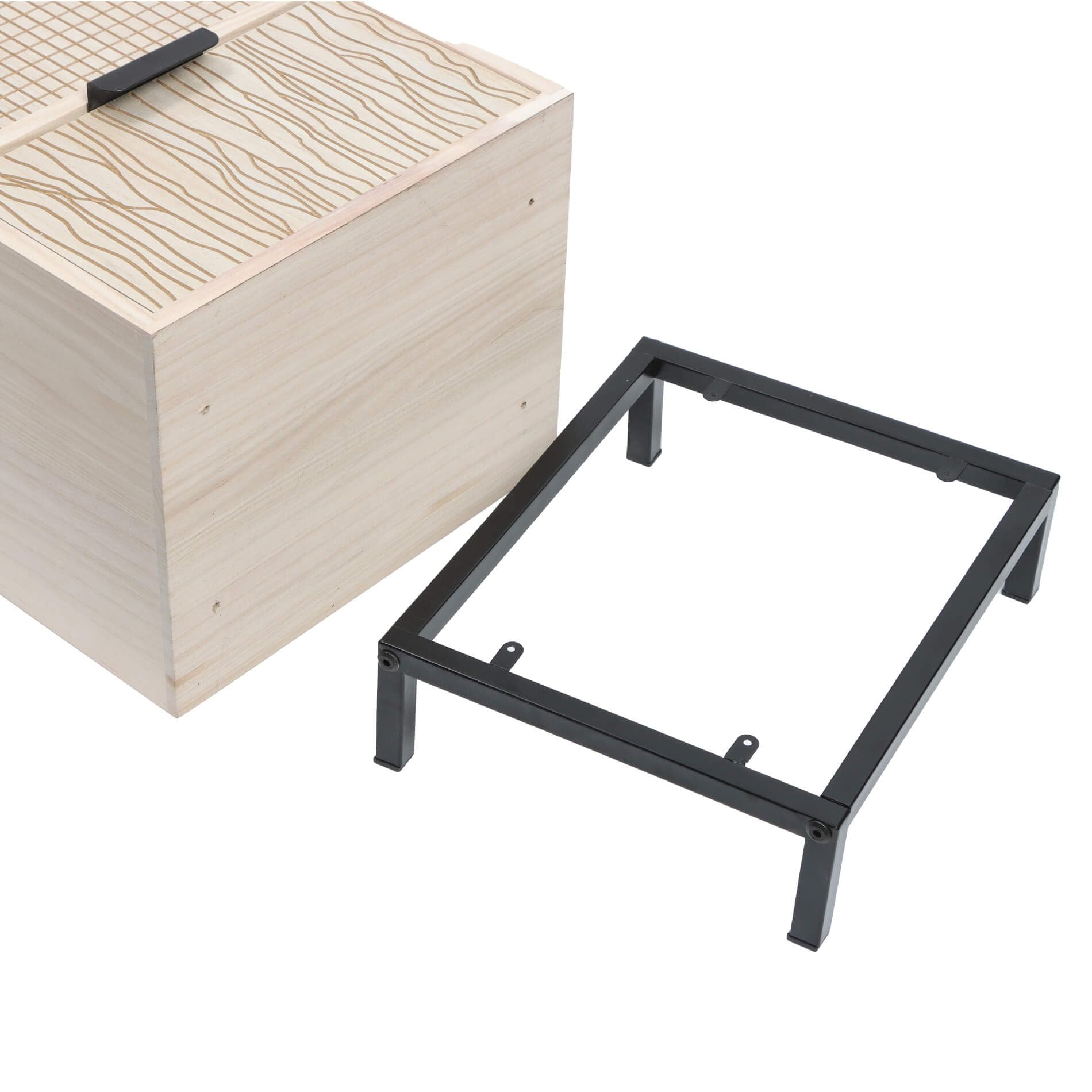 Rebecca Mobili Kommode mit 4 Schubladen, Mehrzweck-Kommode, Holz MDF Metall, Schwarz Braun, Industrieller Stil, Möbel für Zuhause - Maße HxBxT: 76 x 30 x 25 cm - Art. RE6906