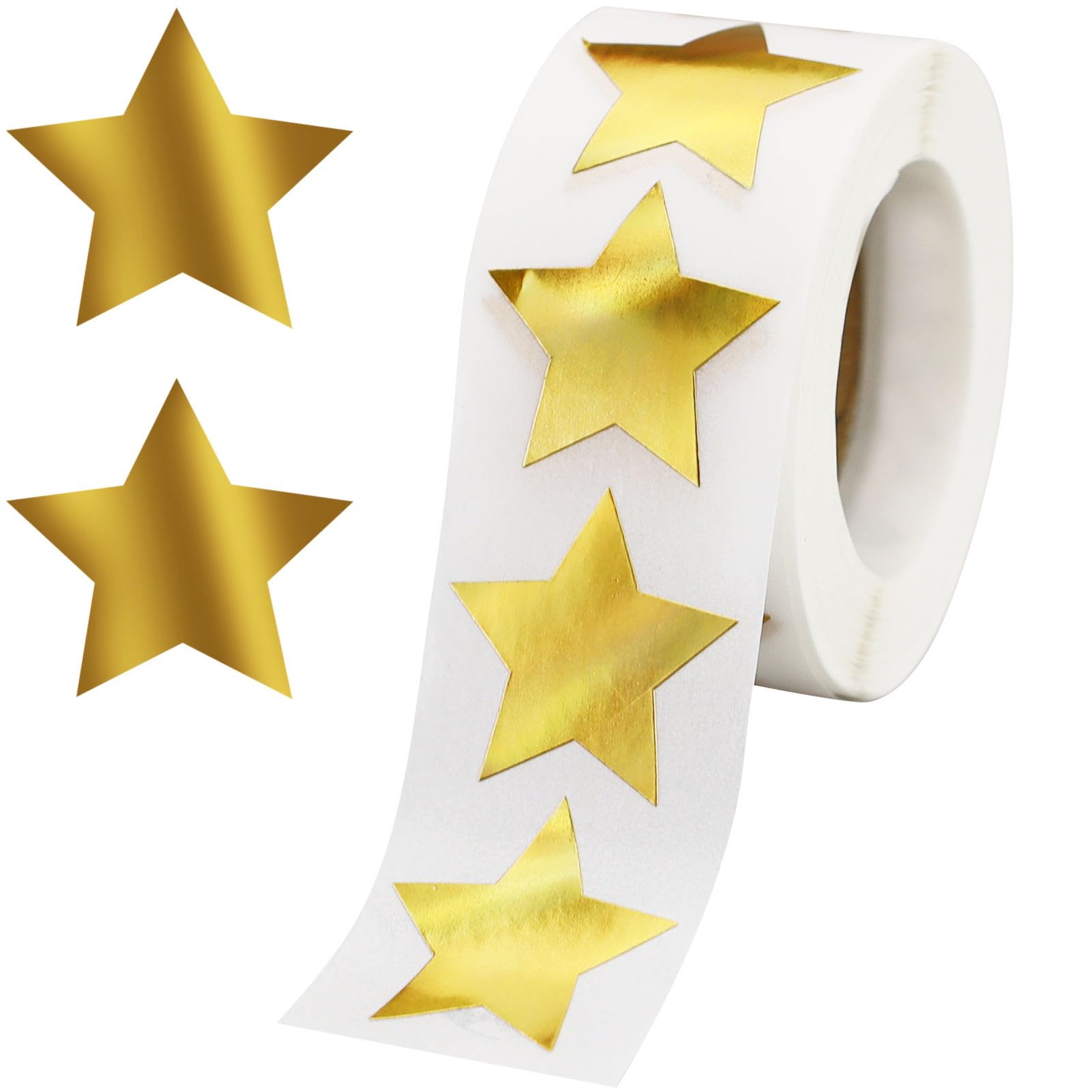 500 pegatinas de estrella doradas de 1 pulgada, autoadhesivas, pegatinas decorativas de estrella, pegatinas decorativas de recompensa, pegatinas de recompensa para álbumes de recortes, tarjetas de