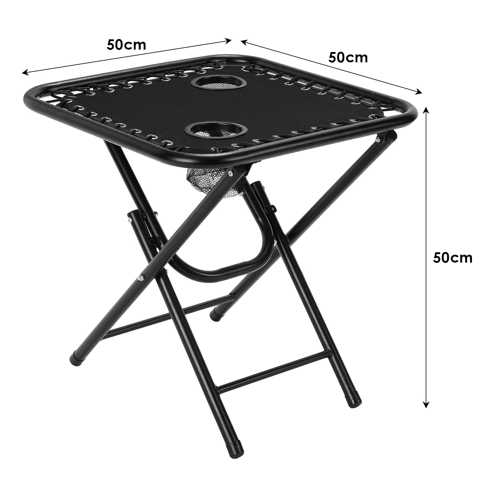 TLGREEN Sonnenliege 3er Set, Gartenliege, Liegestuhl klappbar(2 Liegestühle + Tisch), Abnehmbares Sitzkissen, Verstellbare Rückenlehne, Nackenkissen und Getränkehalter, für Pool Garten Terrasse, 3 PCS