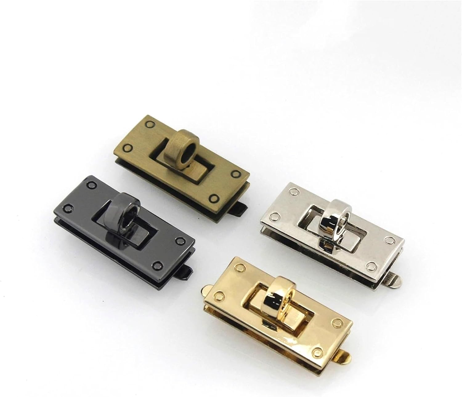 Metal Rectangle Turn Twist Lock Clasp 1Pcs(B)