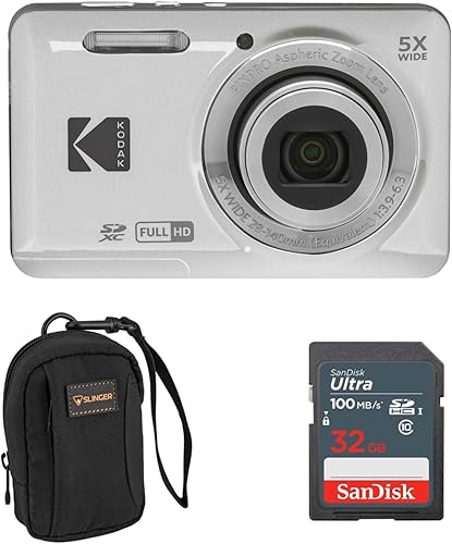 Miniatura 11 de KODAK PIXPRO FZ55-BK - Cámara digital de 16 MP con zoom óptico 5X de 1.102 in gran angular 1080P Full HD Video 2.7 pulgadas, cámara LCD para Rojo