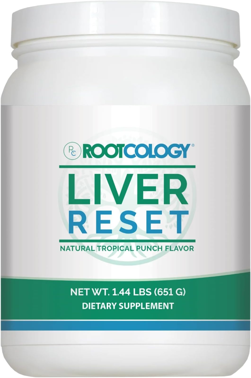 Rootcology by Dr. Izabella Wentz | Liver Reset | Pea Protein Isolate Cleanse with Vitamin B6, B12 & 14g Protein | Natural Tropical Punch Flavor | 651g / 21 Servings