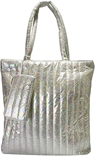 شنطة كتف وجيب للنساء من هوسا - فضي، المقاس: الطول: 44 × العرض: 40