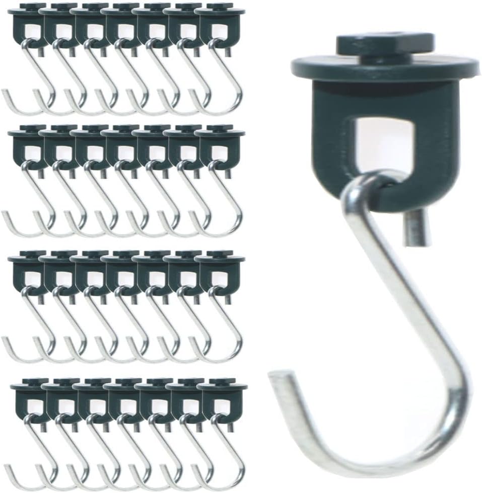Tsurpcao 30 Pcs Greenhouse Hooks Hanger, Plant Hangers,Greenhouse Plant Clips Hook Accessories with 30 Pcs S Hooks