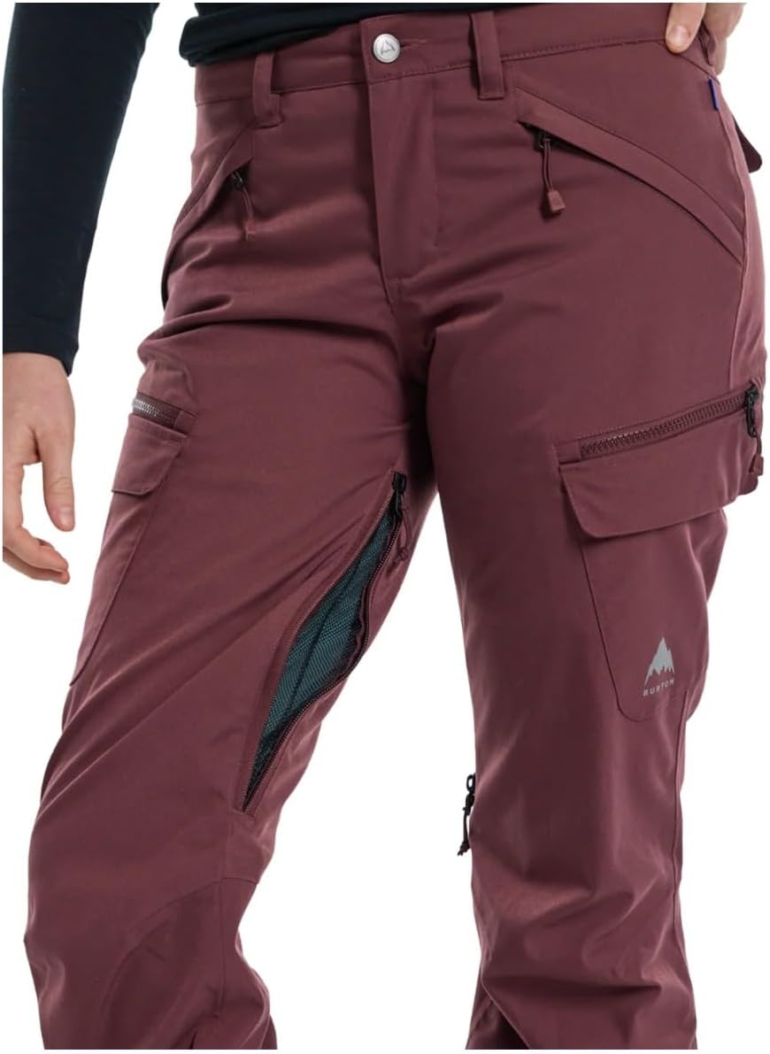 Burton Womens' Gloria 2L Waterproof Stretch Snow Pants (Standard, X-Small, Almandine)