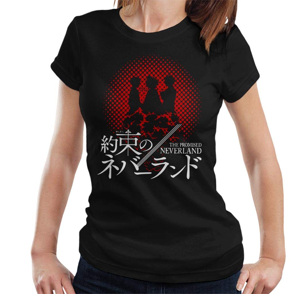 Cloud City 7 The Promised Neverland Silhouette Women's T-Shirt Black