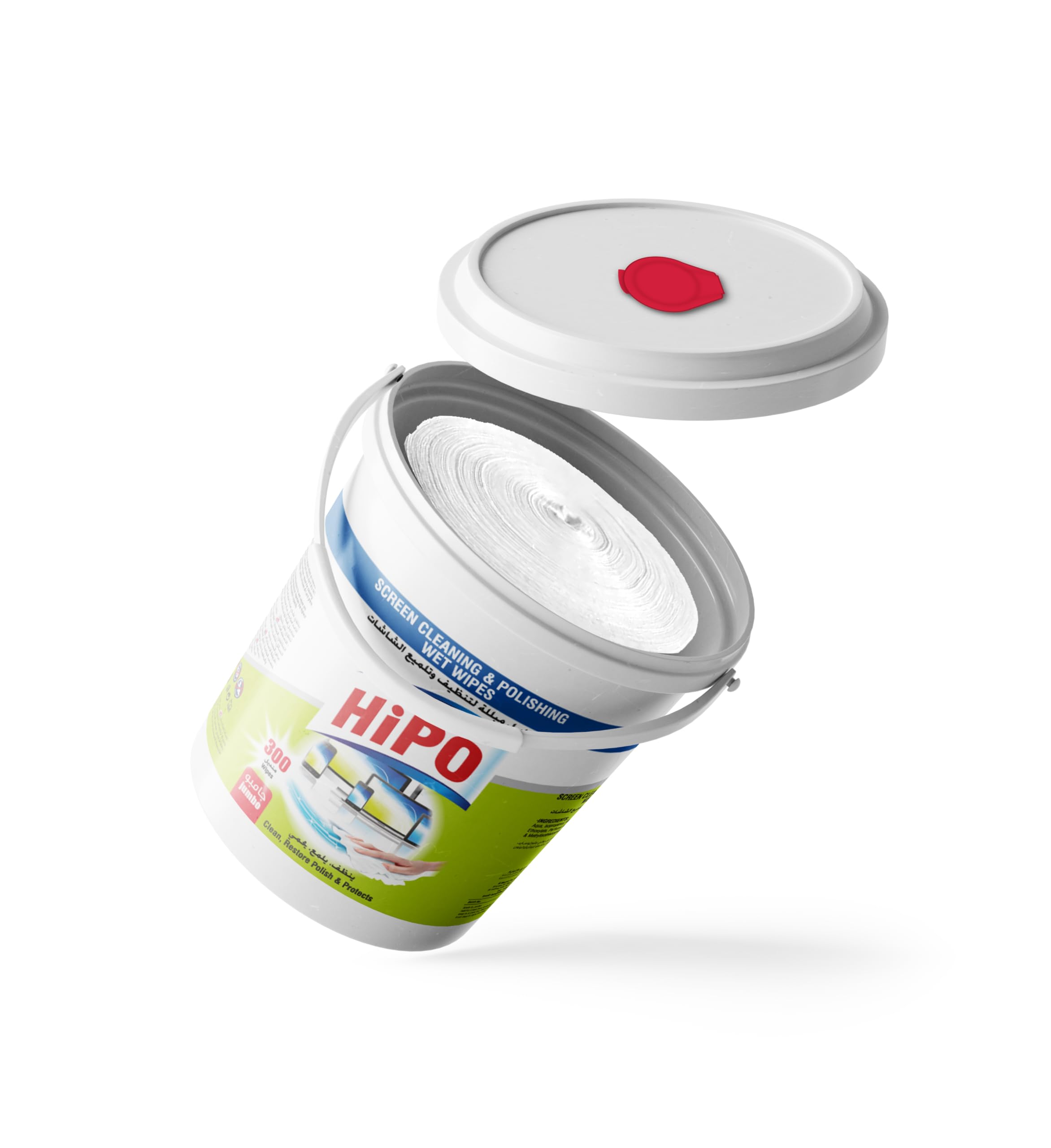 HiPO Toallitas húmedas para todos los tipos de pantalla, limpieza y pulido, 300 toallitas