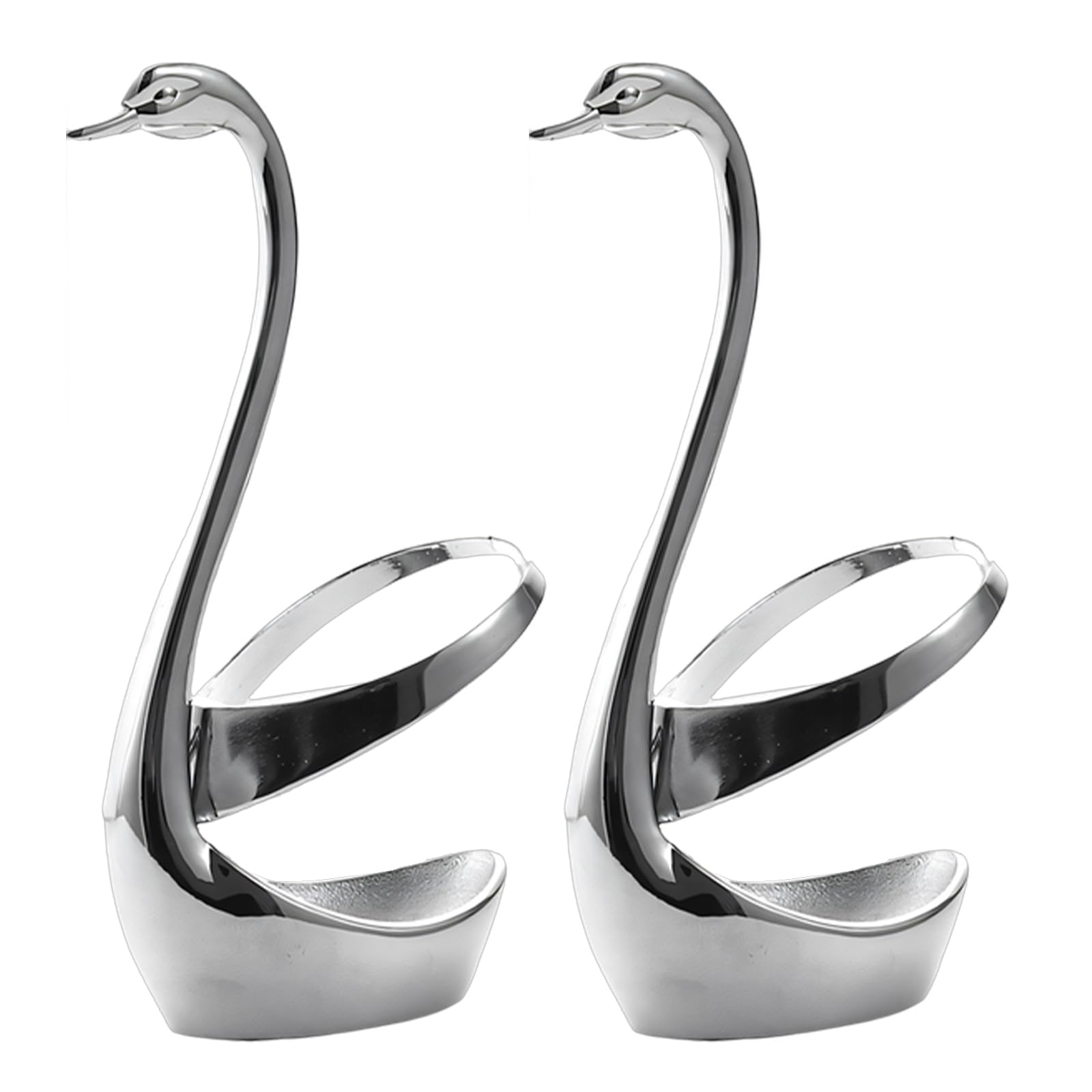 Yhplxyuus Practical Stainless Steel Kitchen Tool Organiser Swanning Shape Tableware Holder Spoon Forks Rest for Dining Tables Decorative Tool Owner