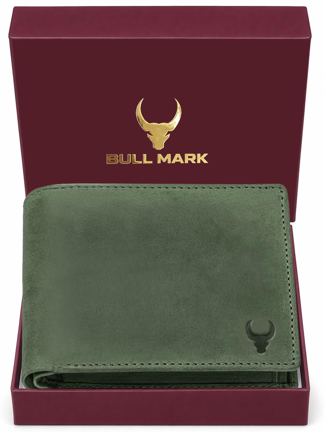 Genuine Leather RFID Blocking Wallet for Men | 8 Card Slots & Dual Cash Compartments | Stylish & Durable Everyday Wallet (Green HU)-image-49