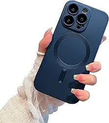 BEMMY Capa Capinha Para iPhone 14 Anti Impacto Com Proteção Câmera,Capa Macia Para iPhone compatível com Mag-safe (Azul-14)