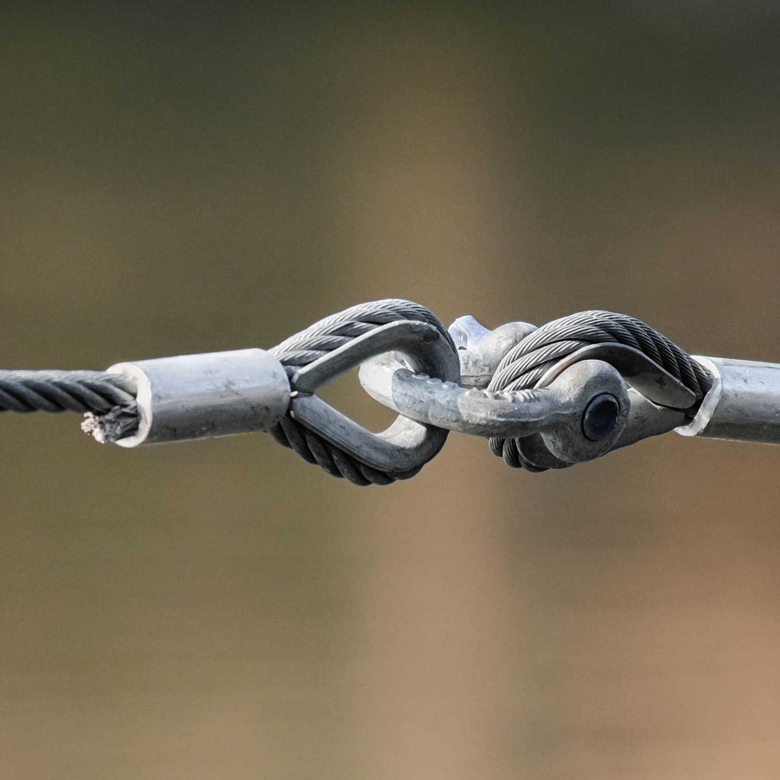 Stahlseil mit Ösen und Haken | Stahl verzinkt | DIN EN 13414-1 | 20 mm | 1,5 Meter | Schlaufenseil | Drahtseil mit Schlaufen | Hebeseil | Anschlagseil
