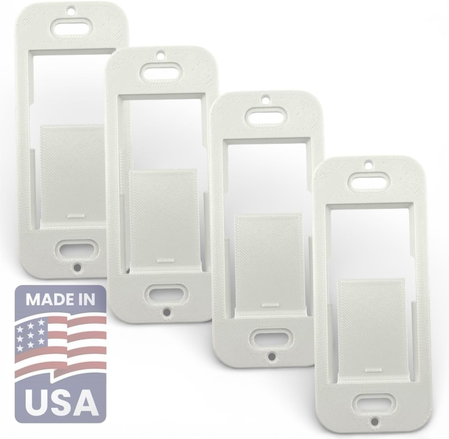 Wall Plate Bracket for Lutron Caseta Pico Remote (4 Pack) | Snap-in Wall Mount Holder for Lutron Pico Smart Remote | Seamless No-Wobble Installation | Durable Low-Profile Wall Bracket