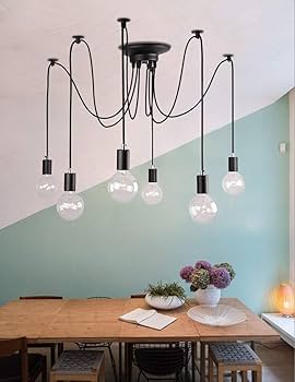 Buy Lightess Industrial Wood Pendant Light With 3 Heads Adjustable Pendent Chandelier Light