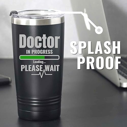 Miniatura 4 de Doctor in Progress Regalos para estudiantes de la escuela de medicina, regalos de graduación y cumpleaños, taza de viaje aislada de acero inoxidable