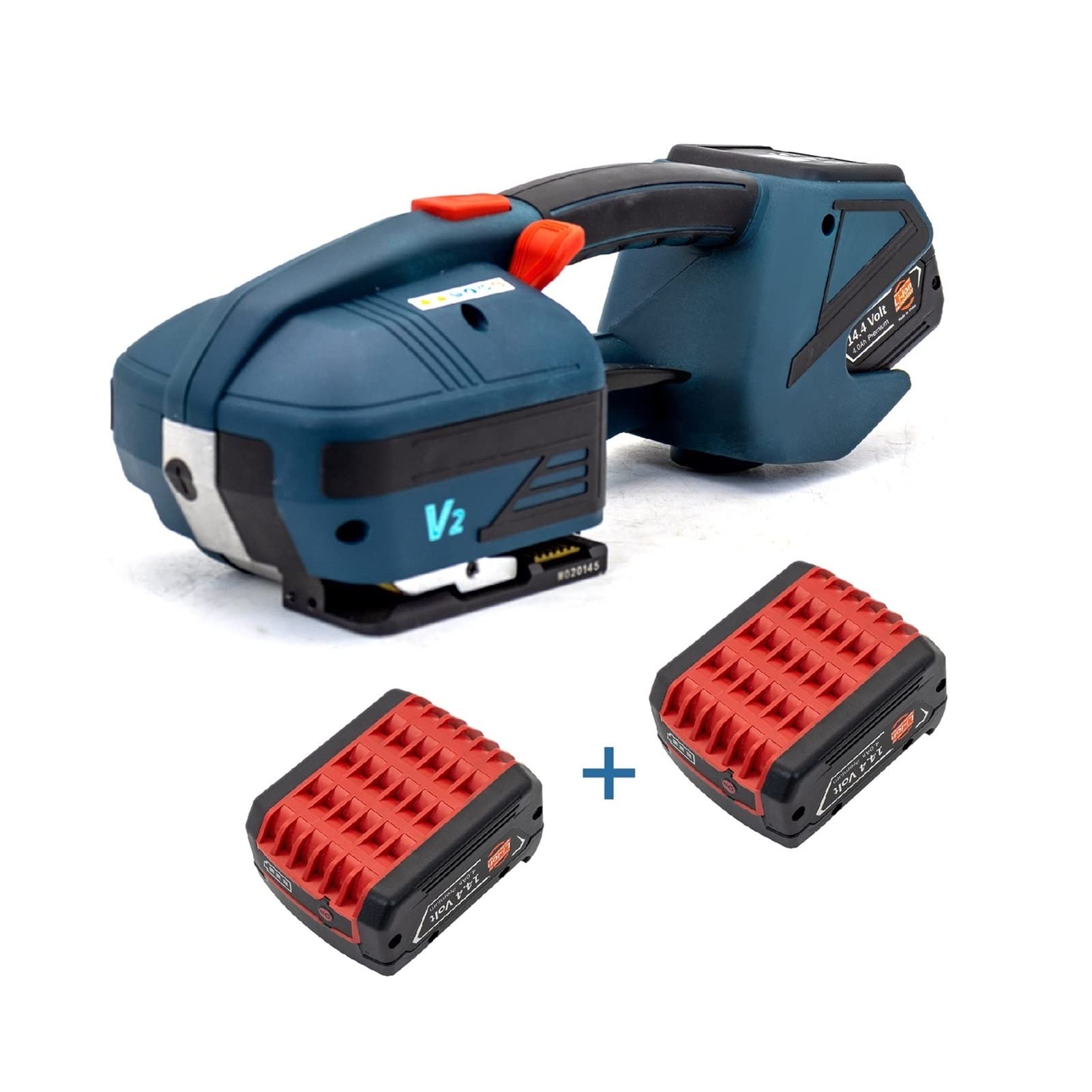 Portable Electric Strapping Machine With 2 Batteries V2 13mm To 16mm Automatic Packaging Tool For PET PP Belt,DIY Tools(One battery)