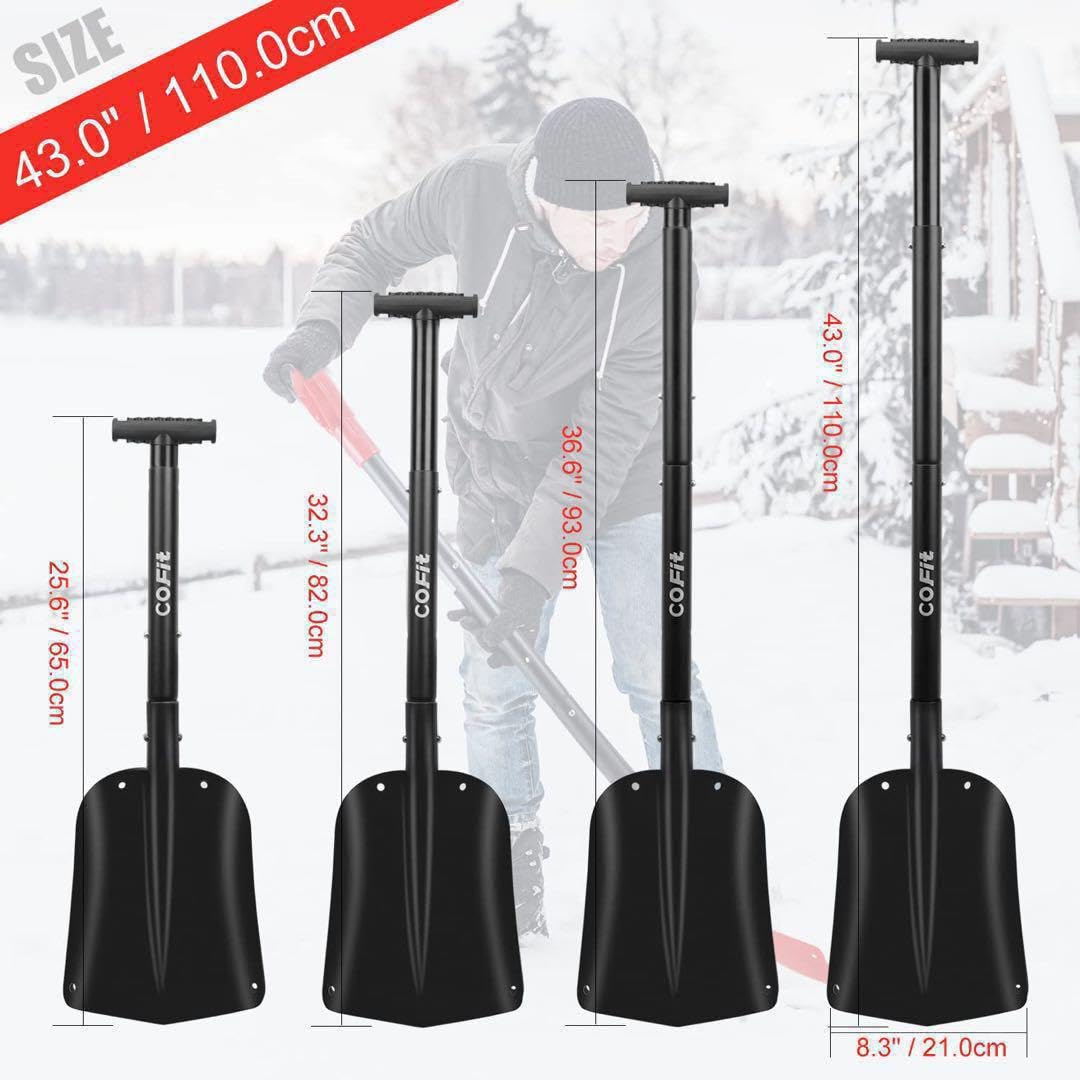 COFIT 最長110cm スノーシャベル 車載スコップ 長さ調整 雪かき Amazon.co.jp: COFIT 最長110cm スノーシャベル 車載スコップ 長