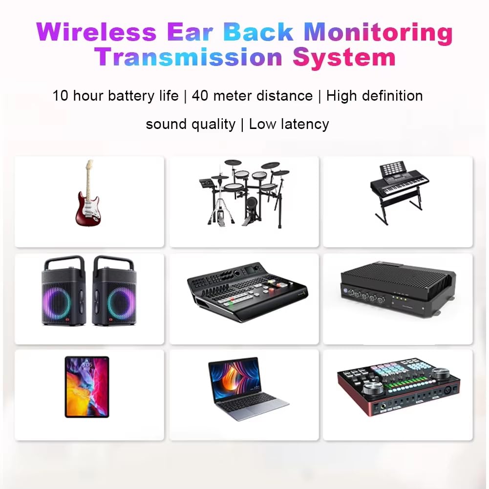 Système de Retour Oreillette sans avec Émetteur-Récepteur Rechargeable pour Système de Transmission D'Oreillette sans pour Performance Scénique.